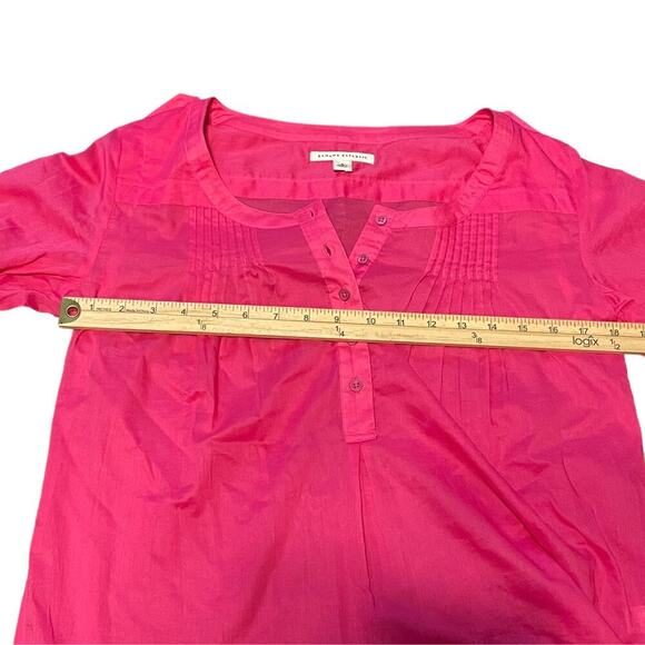 Banana Republic Cotton Hot Pink 3/4 Sleeve Blouse Size S - Picture 6 of 7